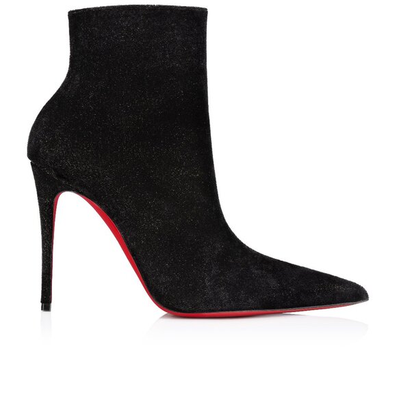 Christian Louboutin KATE MAX BOOTY 100 Velvet Velours Ankle Boots Heels